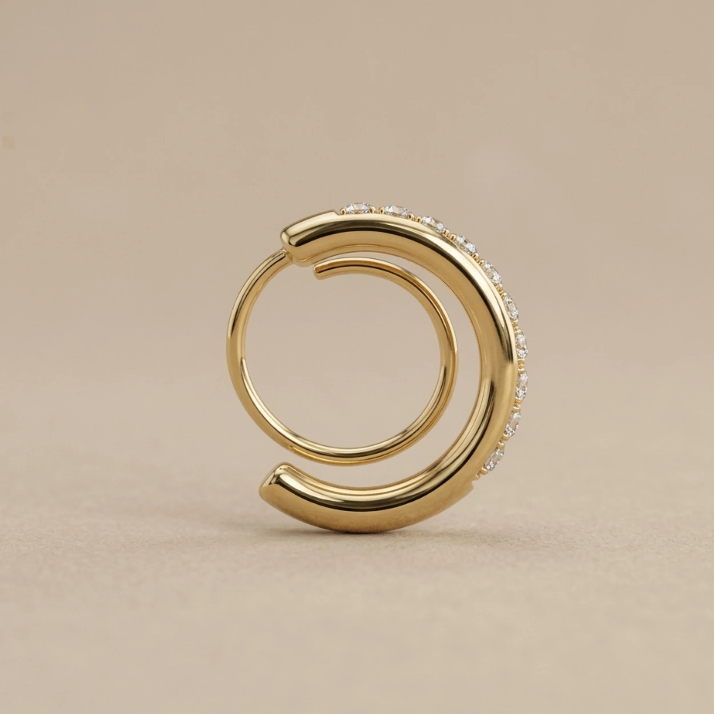 Lyra Curved Embrace Luxe Earrings - Image 3
