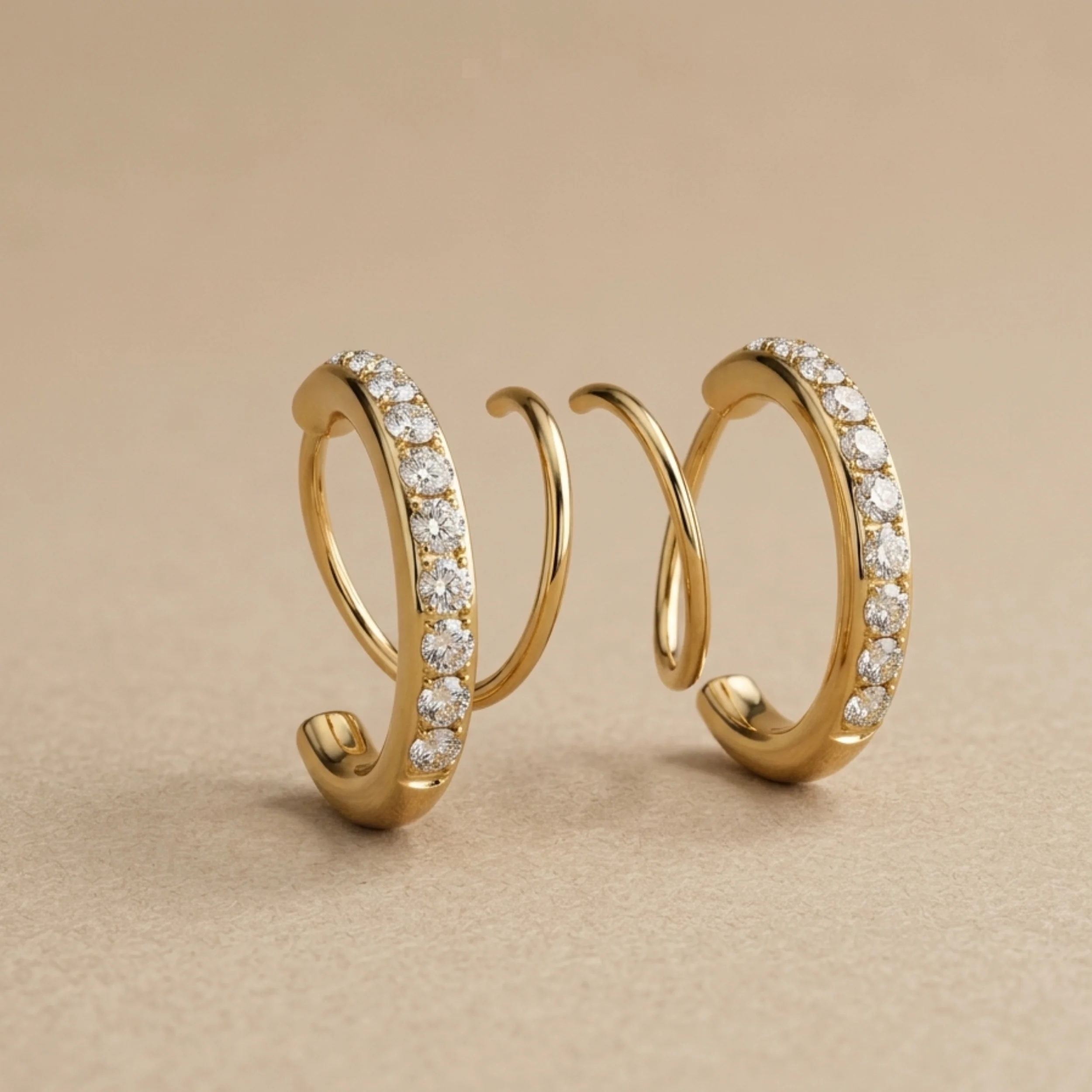 Lyra Curved Embrace Luxe Earrings - Image 4