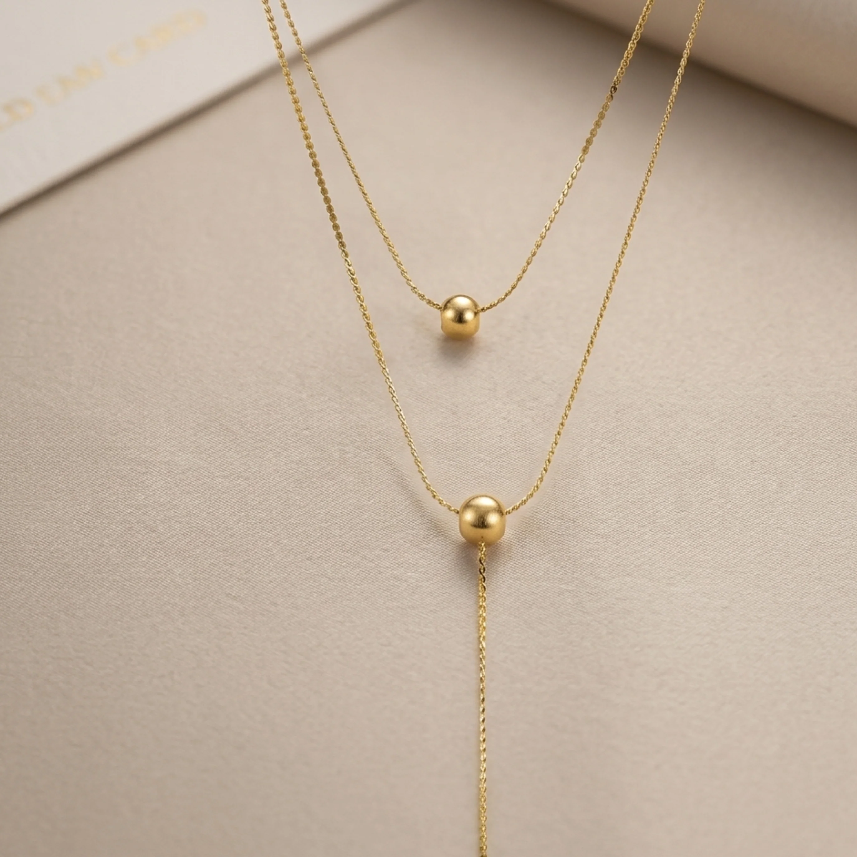 Marcelline Dangle Bead Necklace - Image 3