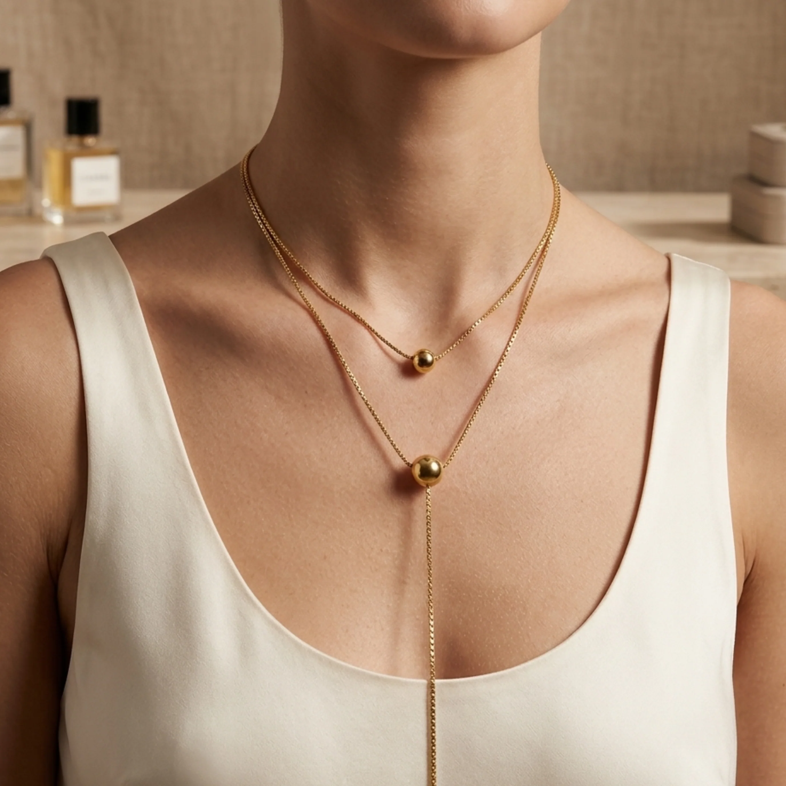 Marcelline Dangle Bead Necklace - Image 5