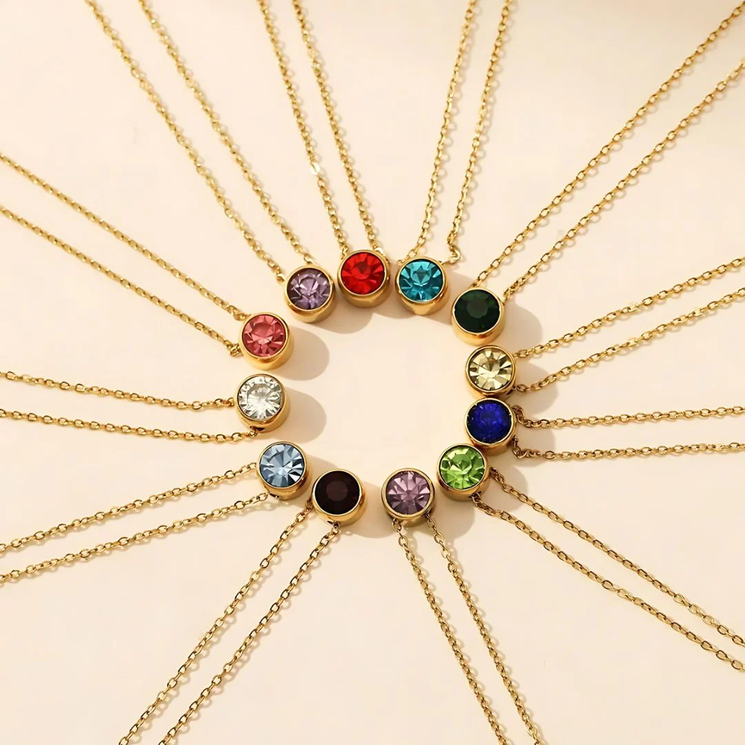 Elegant Personalized Birthstone Necklace – Customizable Gemstone Pendant Jewelry - Image 3