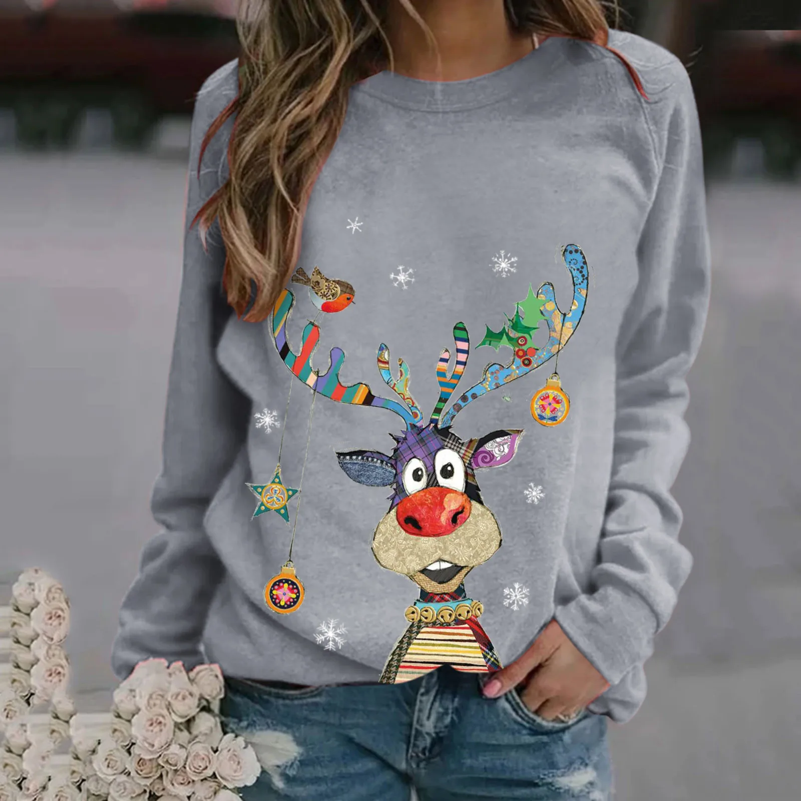 Multicolour Reindeer Sweater - Image 12