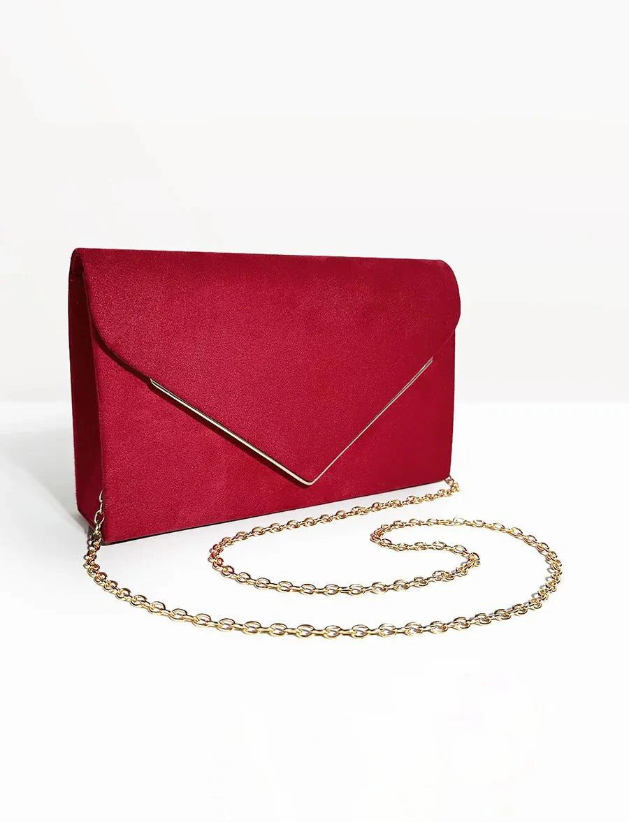Noctura Suede Velvet Envelope Clutch - Image 10
