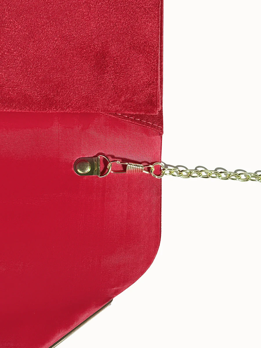 Noctura Suede Velvet Envelope Clutch - Image 14