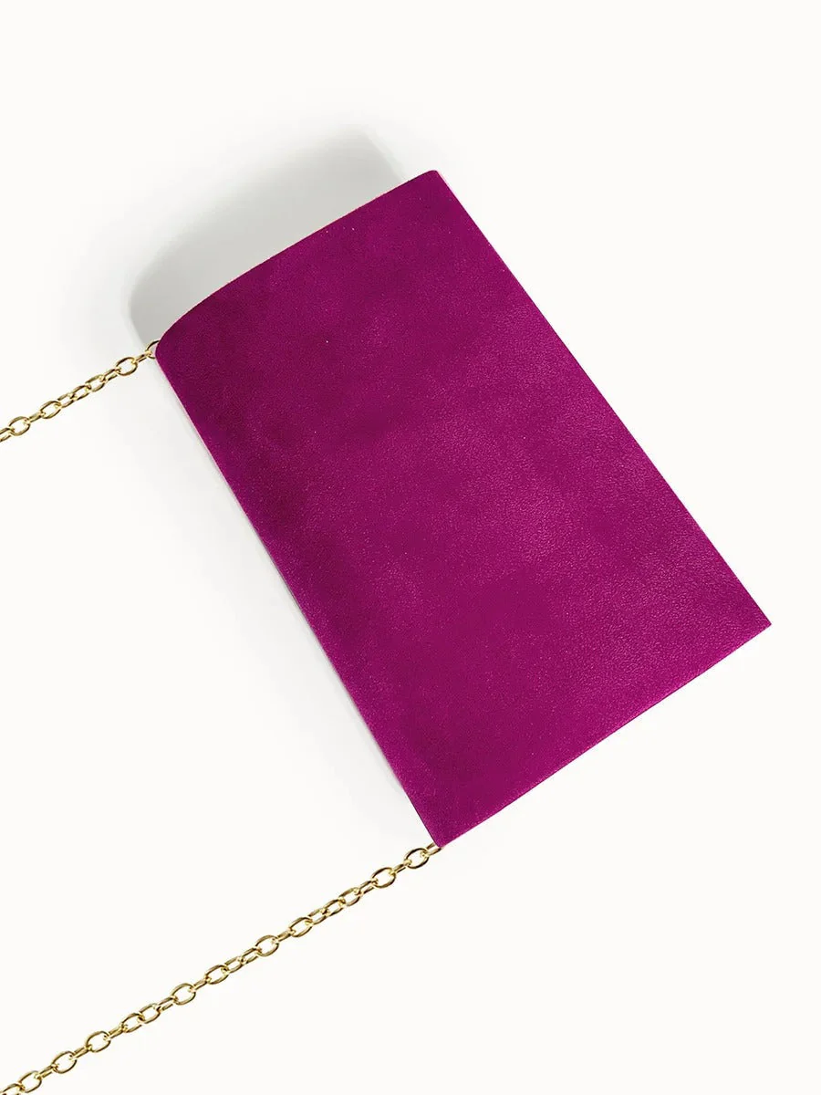 Noctura Suede Velvet Envelope Clutch - Image 17