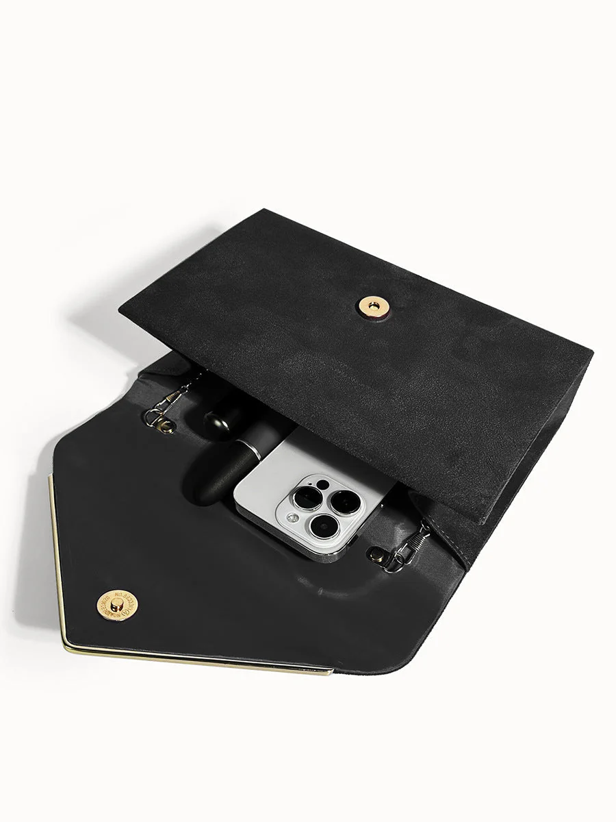 Noctura Suede Velvet Envelope Clutch - Image 18
