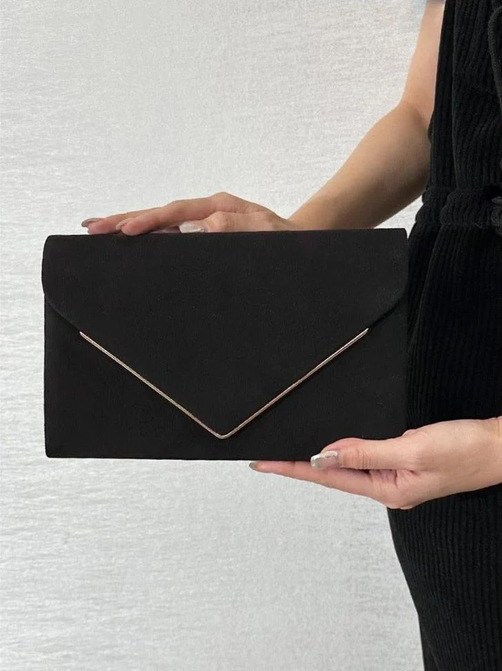Noctura Suede Velvet Envelope Clutch - Image 24