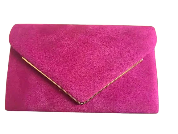 Noctura Suede Velvet Envelope Clutch - Image 25