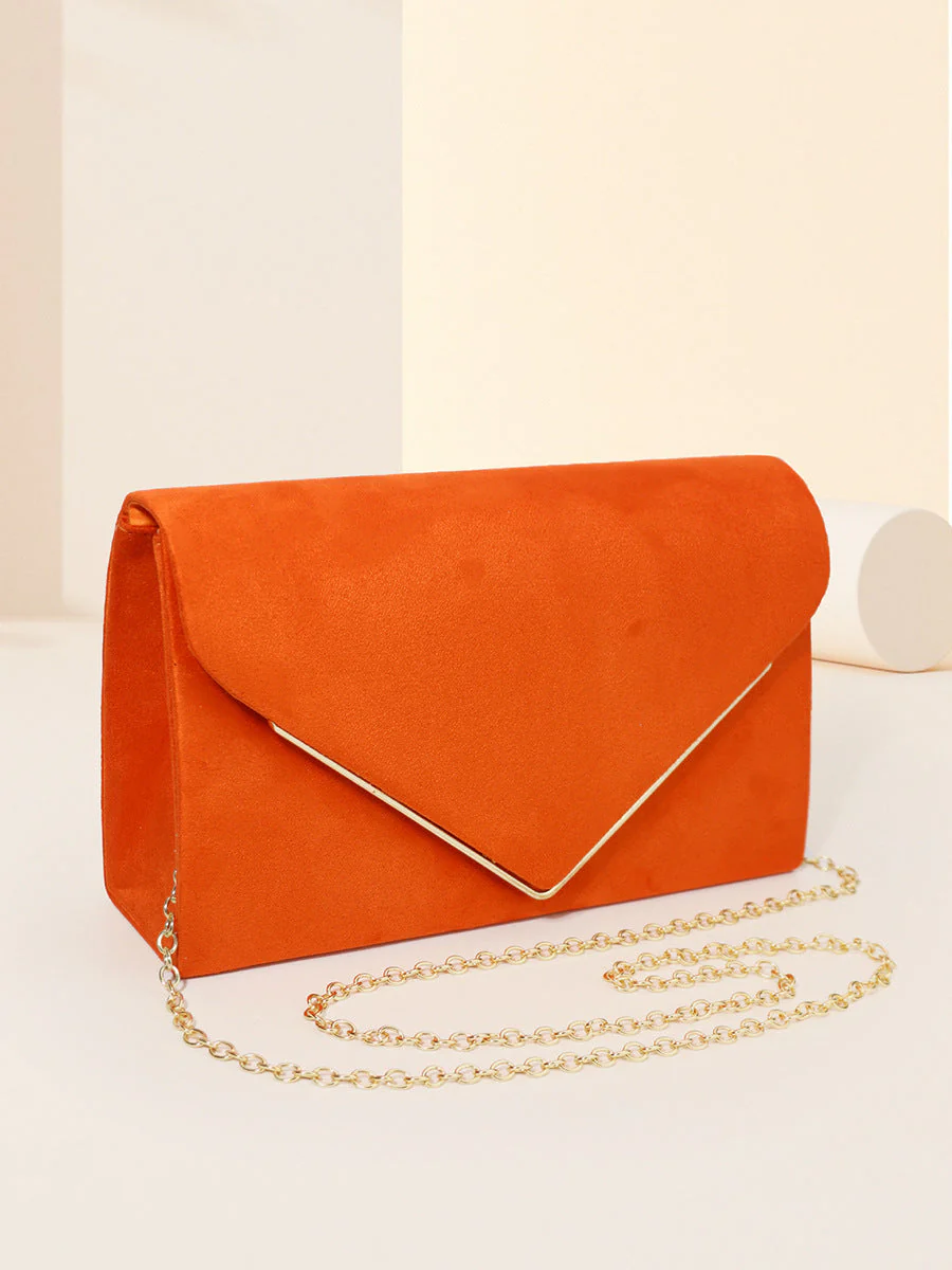 Noctura Suede Velvet Envelope Clutch - Image 6
