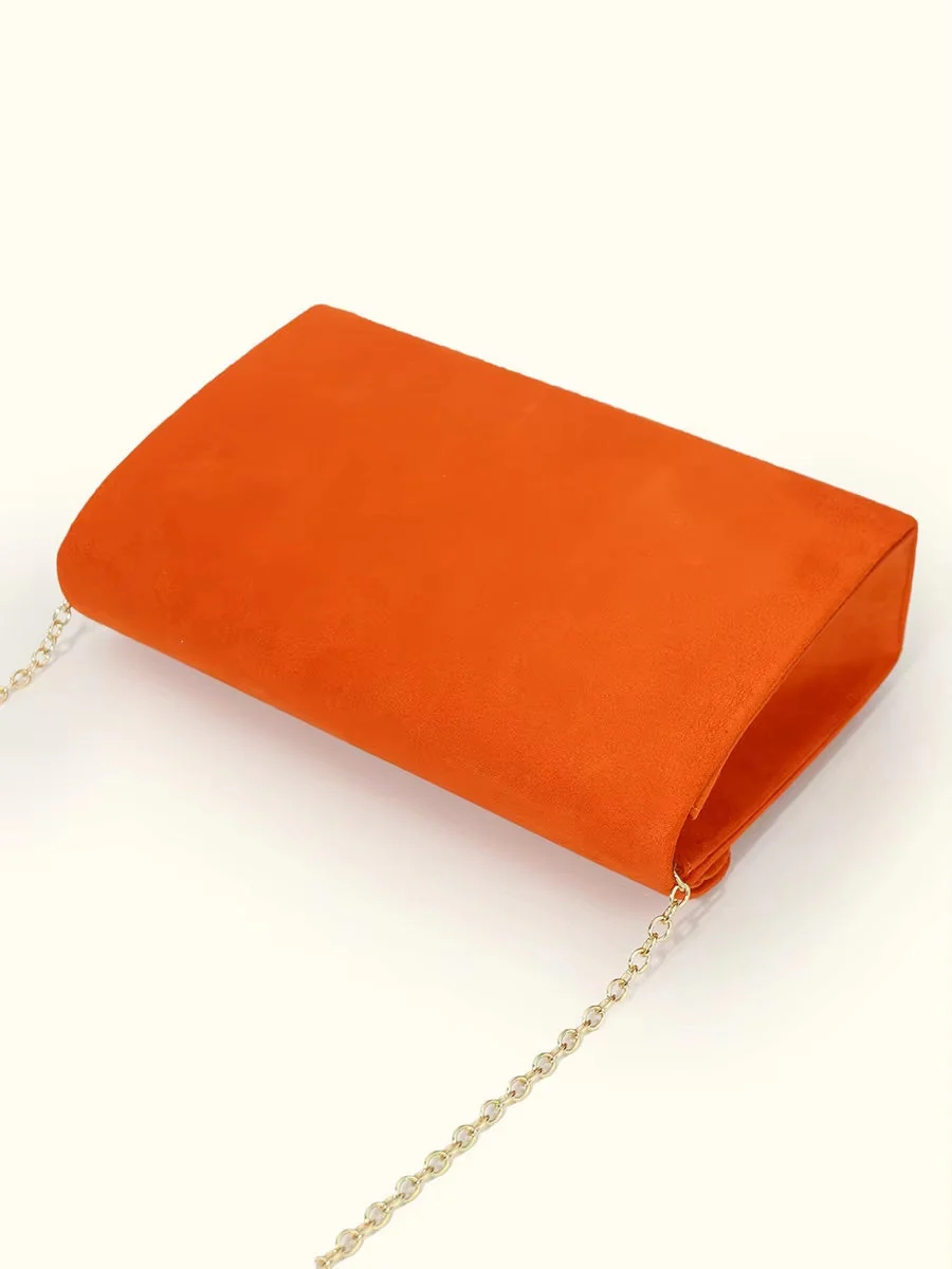 Noctura Suede Velvet Envelope Clutch - Image 9