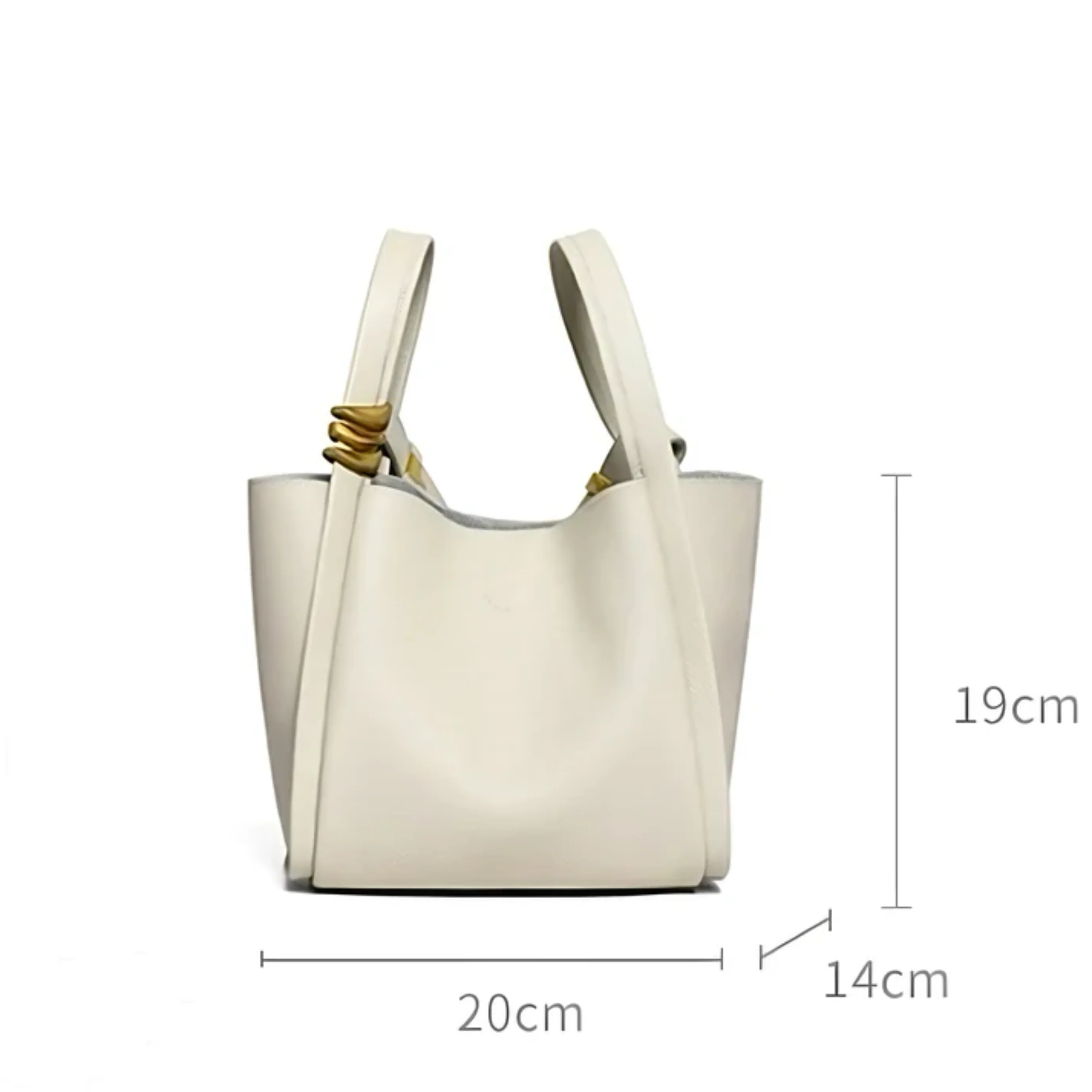 Nyra Genuine Leather Crossbody Bucket Bag - Image 7