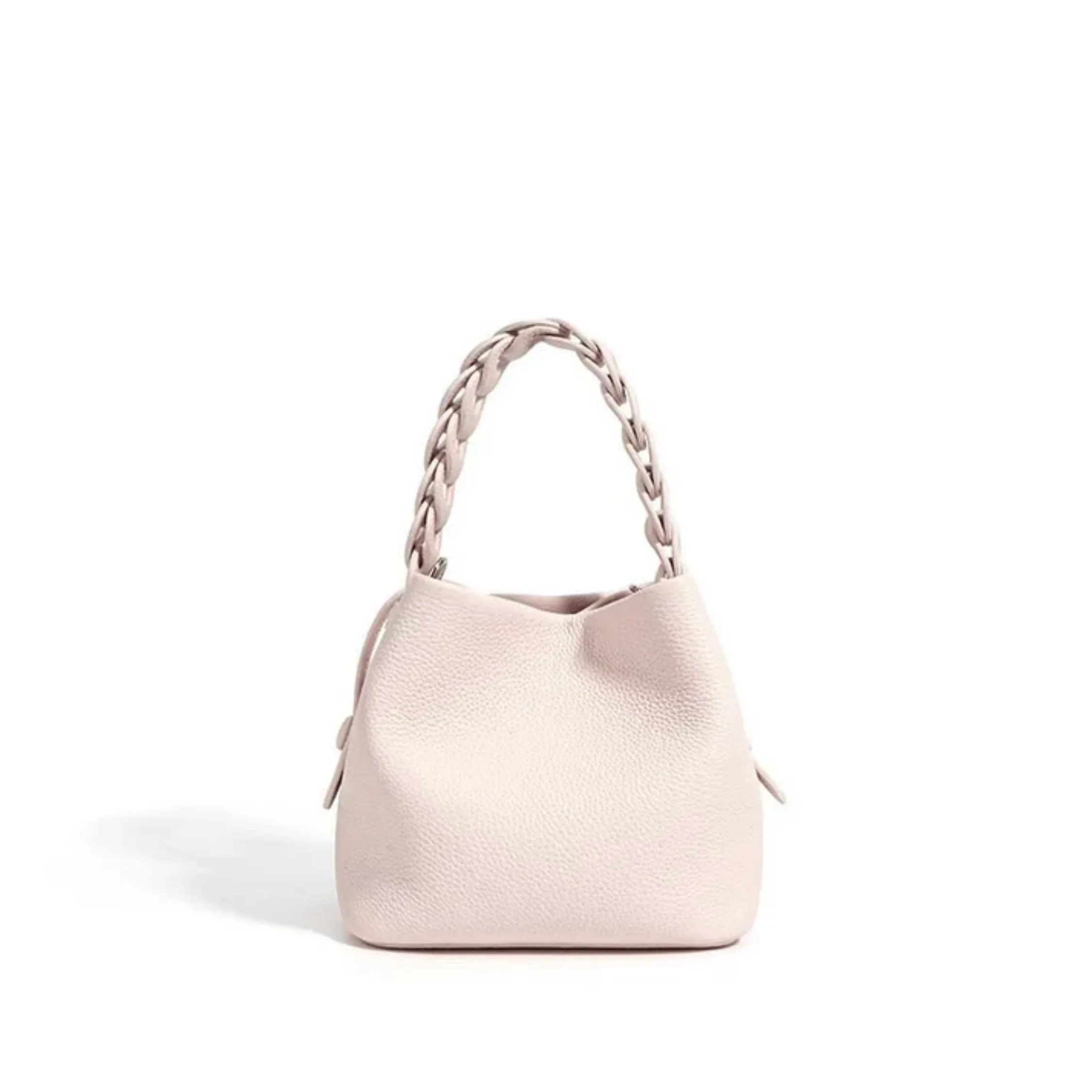 Olythéa Genuine Top-Grain Leather Bucket Bag - Image 3