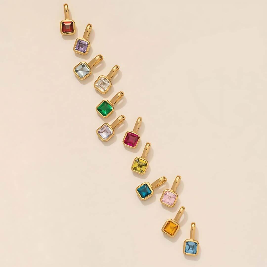 Personalized Aria Birthstone Necklace – Custom Birthstone Pendant for a Personal Touch - Image 4