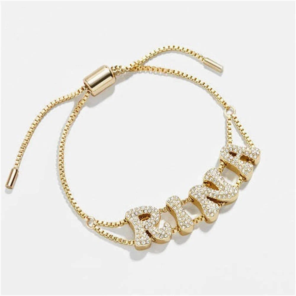 Personalised Bubble Initial Bracelet– Playful Custom Jewelry Gift - Image 4