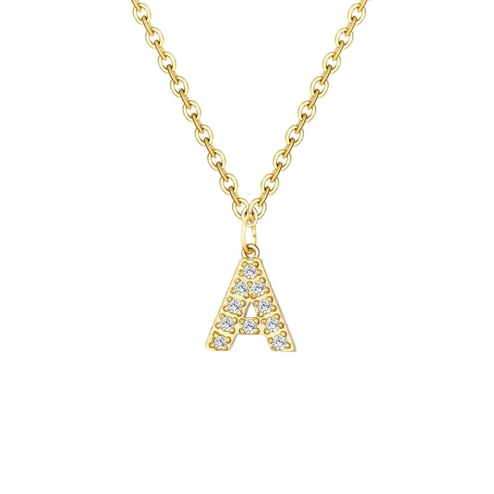 Personalized Briella Diamond Initial Necklace - Image 2