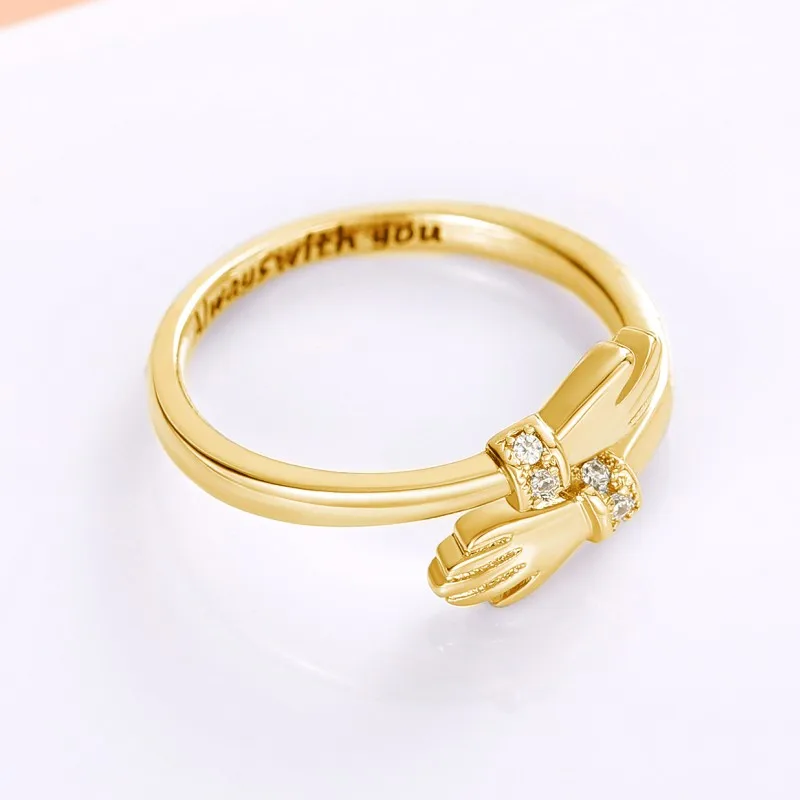 Diamond Hand Hug Ring - Image 3