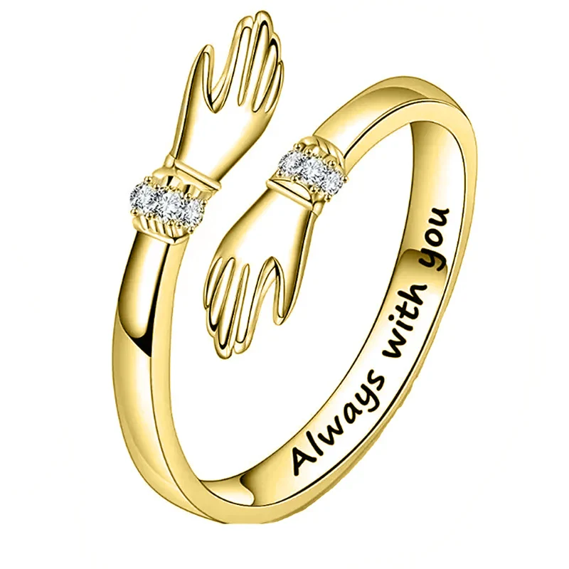 Diamond Hand Hug Ring - Image 6