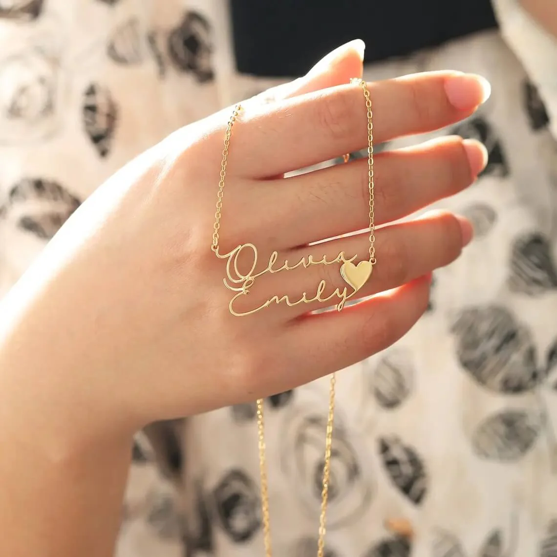 Custom Heart Name Necklace – Personalized Gift for Couples & Loved Ones - Image 2