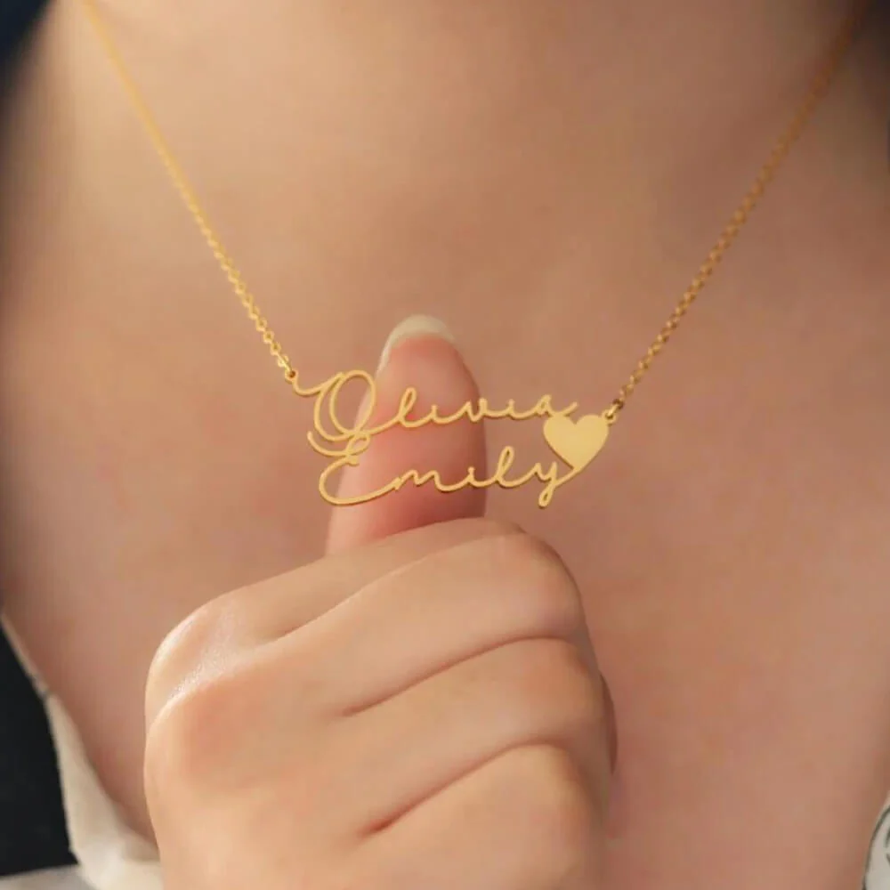 Custom Heart Name Necklace – Personalized Gift for Couples & Loved Ones - Image 4