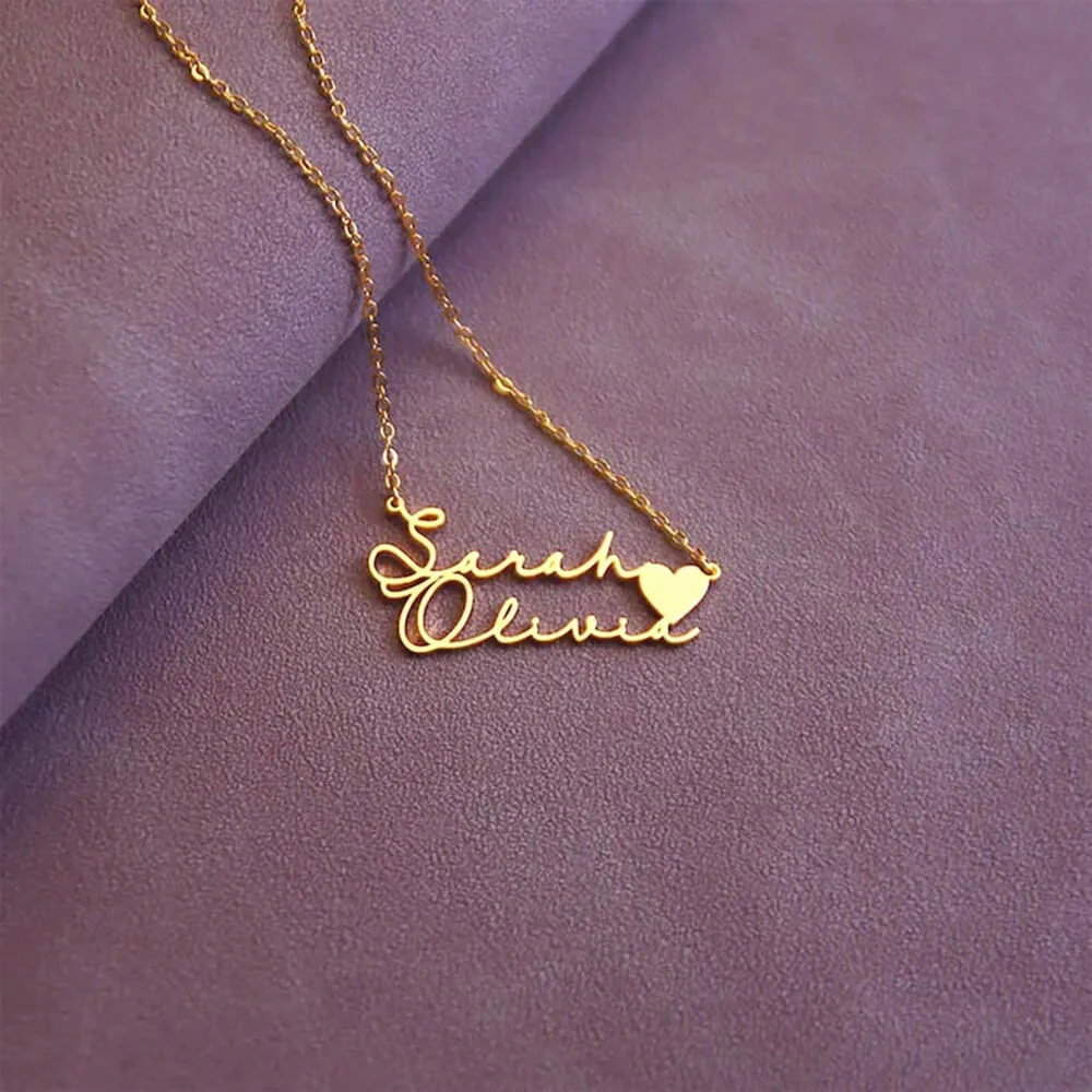 Custom Heart Name Necklace – Personalized Gift for Couples & Loved Ones - Image 5