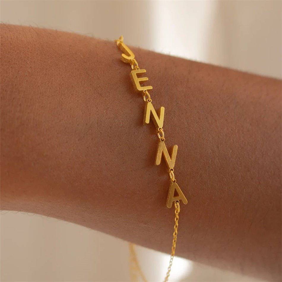 Personalised Losari Letter Bracelet with Customizable Chain - Image 4
