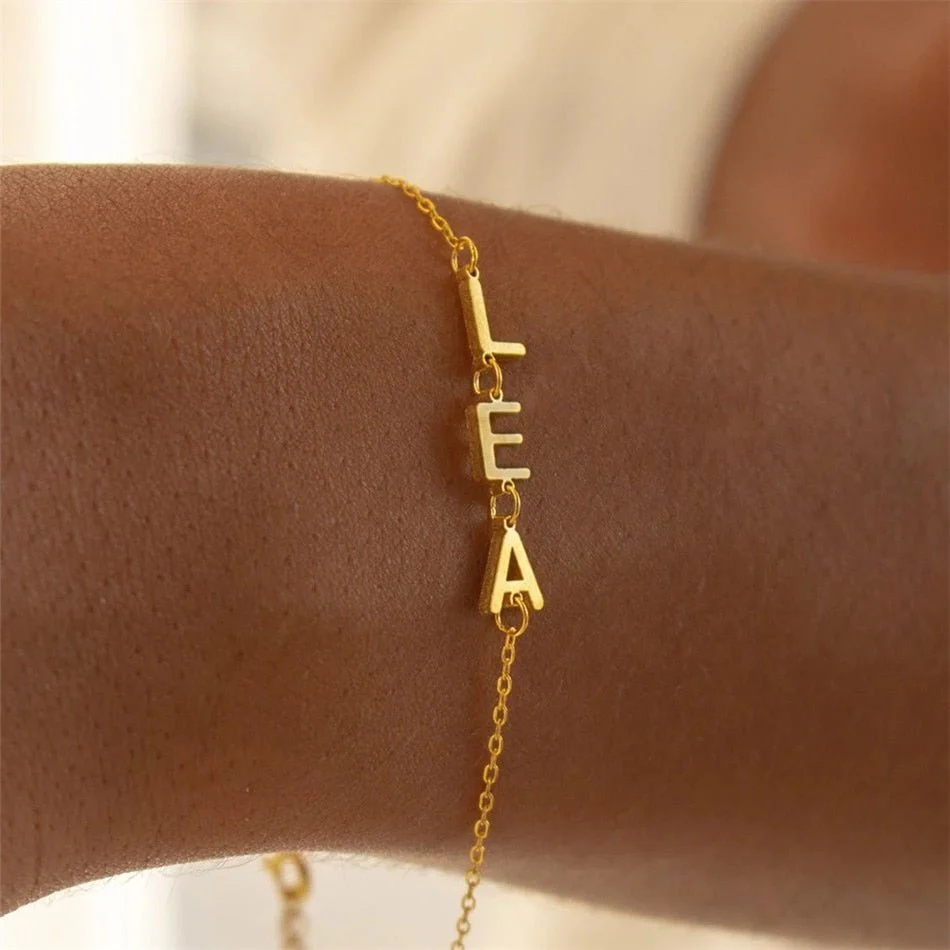 Personalised Losari Letter Bracelet with Customizable Chain - Image 5