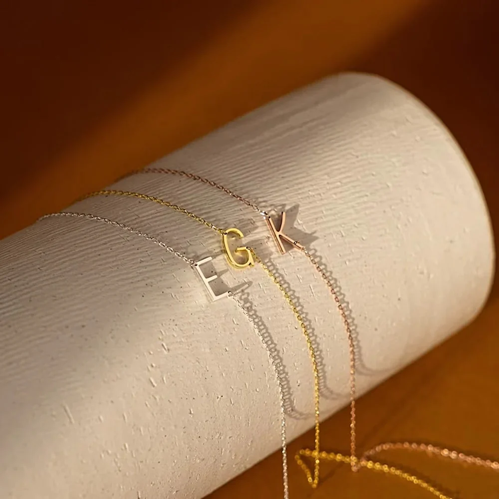 Ava Side Initial Necklace - Image 2