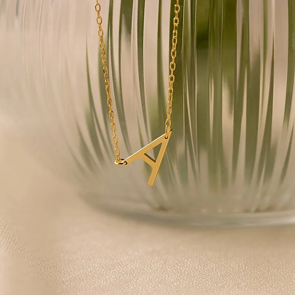 Ava Side Initial Necklace - Image 3