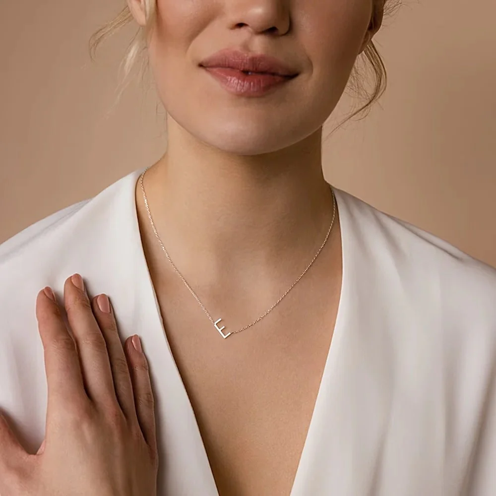 Ava Side Initial Necklace - Image 4