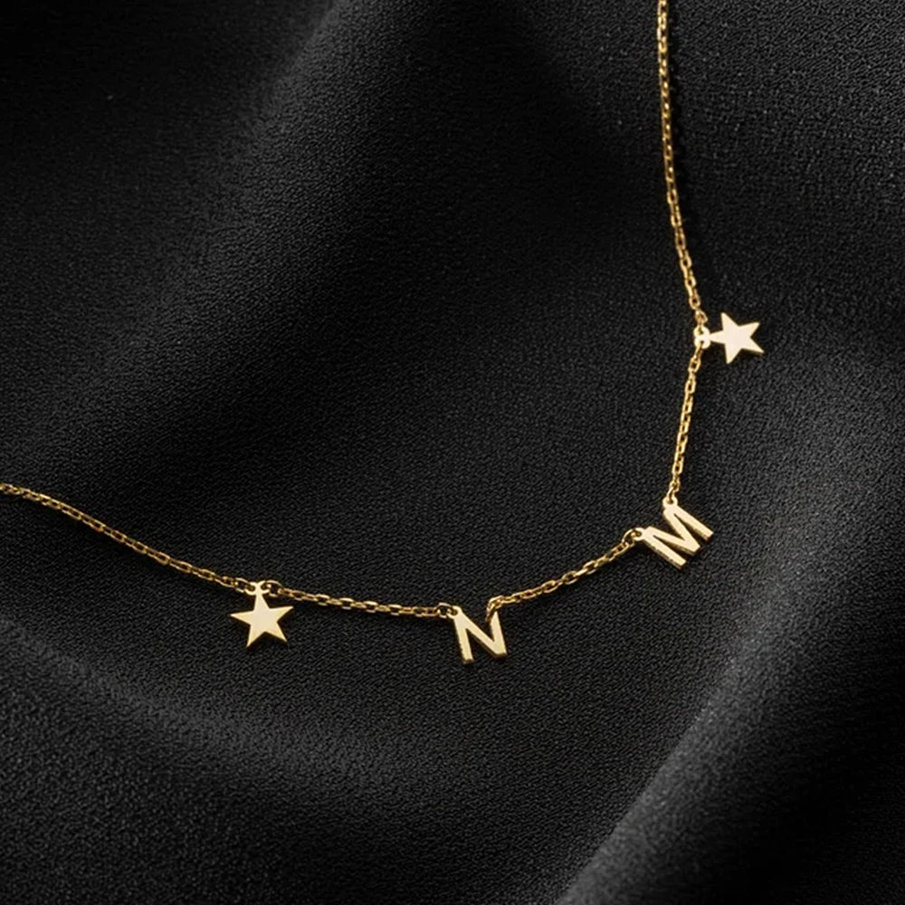 Personalized Letter Necklace – Custom Name Necklace for Women with Heart & Butterfly Pendant - Image 4
