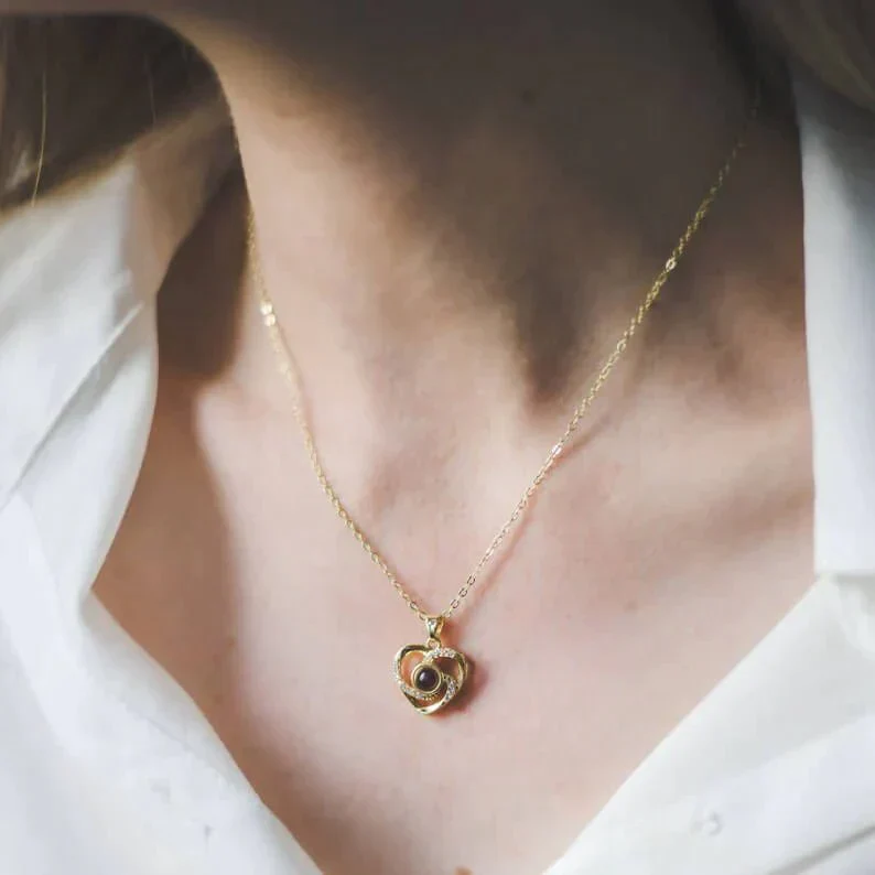 Personalized Photo Projection Necklace - Image 14
