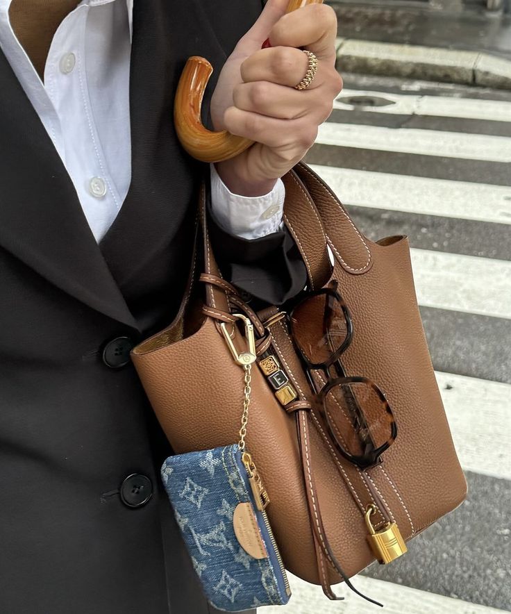 Vegan Leather Bucket Bag - Image 11