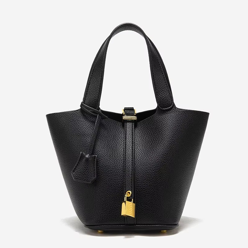 Vegan Leather Bucket Bag - Image 3