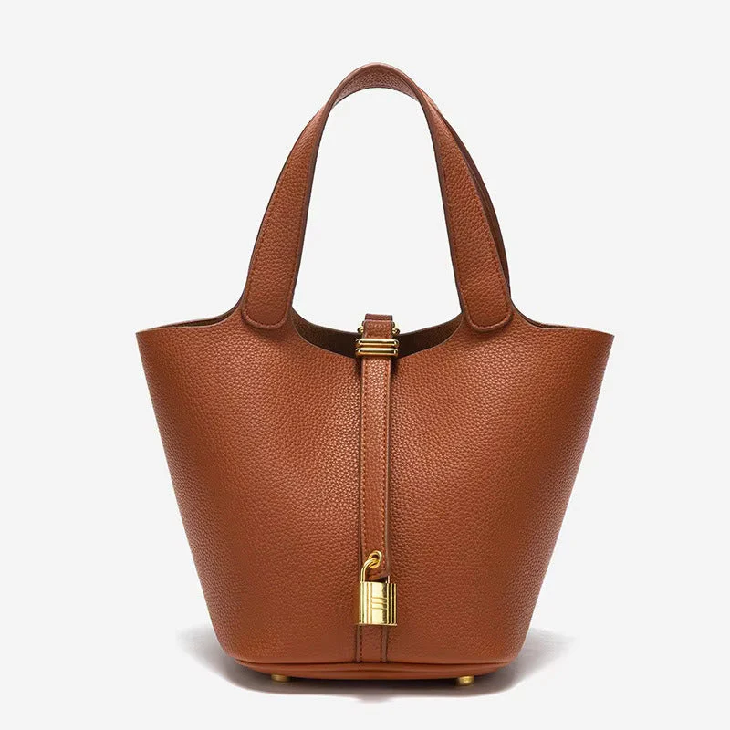 Vegan Leather Bucket Bag - Image 4