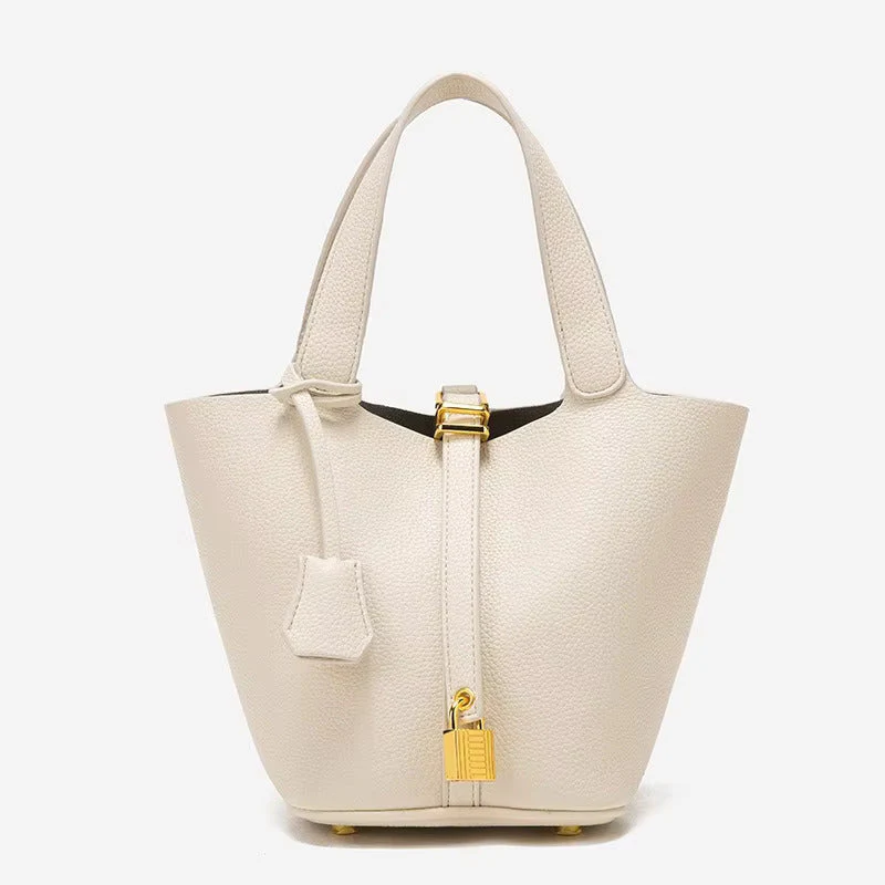 Vegan Leather Bucket Bag - Image 5