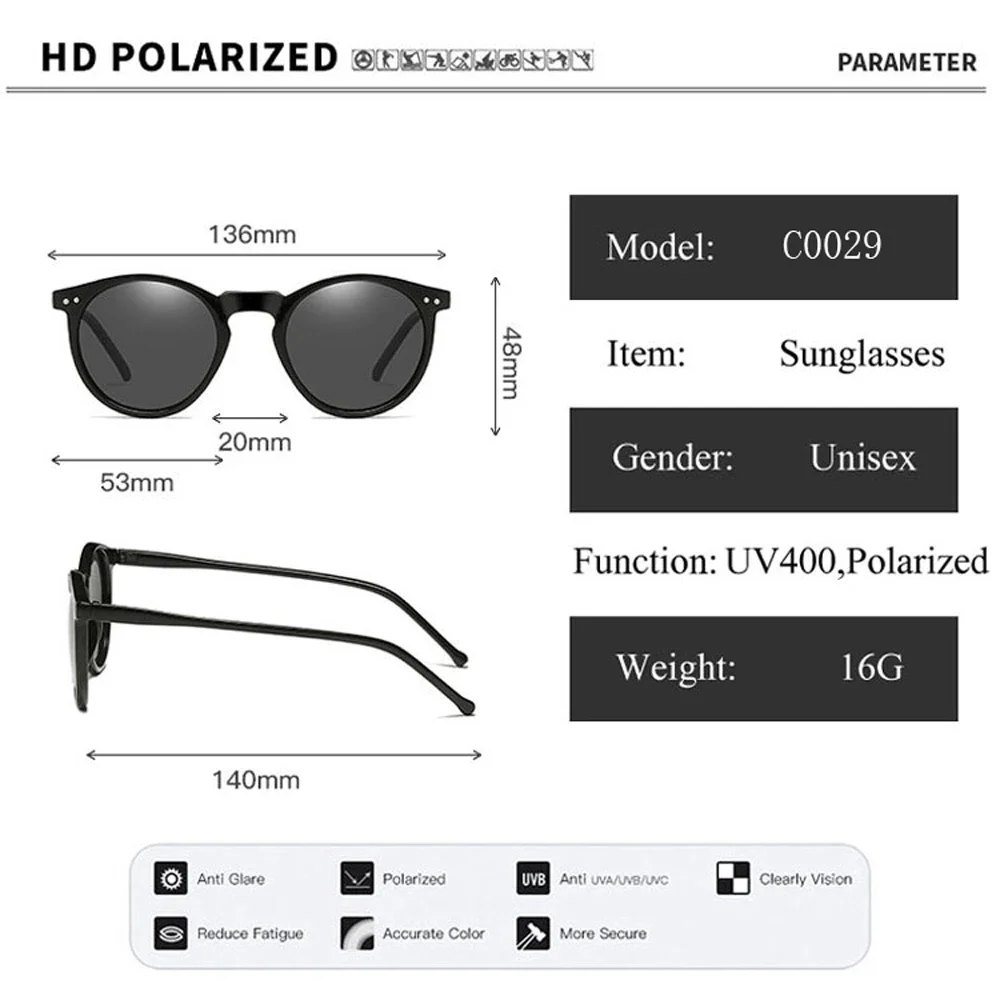 EcoChic Vintage Round Bio-Based Sunglasses - Image 10