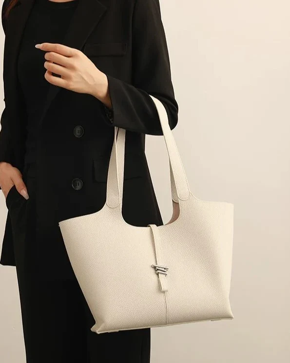 Professional Elegance Leather Laptop Tote - Image 11