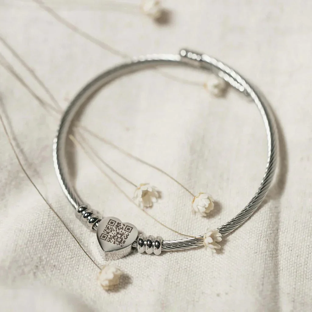 QR Code Personalised Message Bracelet - Image 4