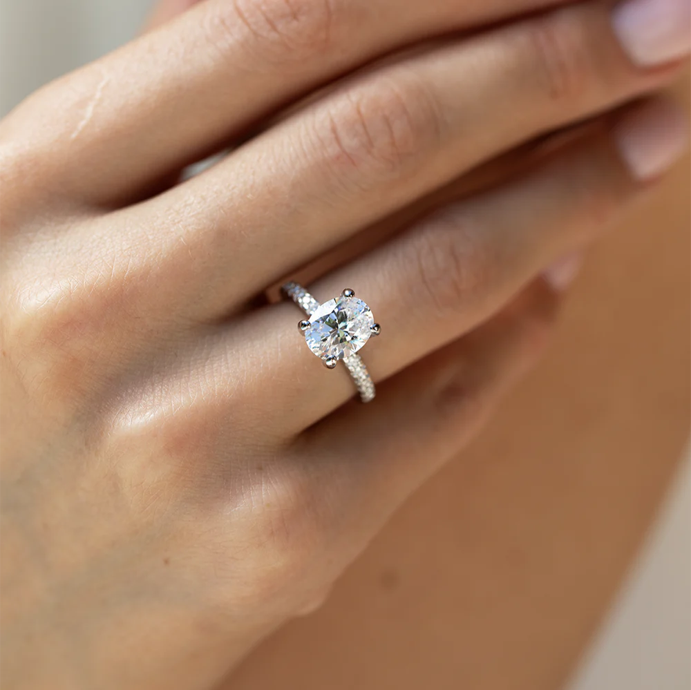 Radiant Grace - The Amara Moissanite Solitaire Ring - Image 9