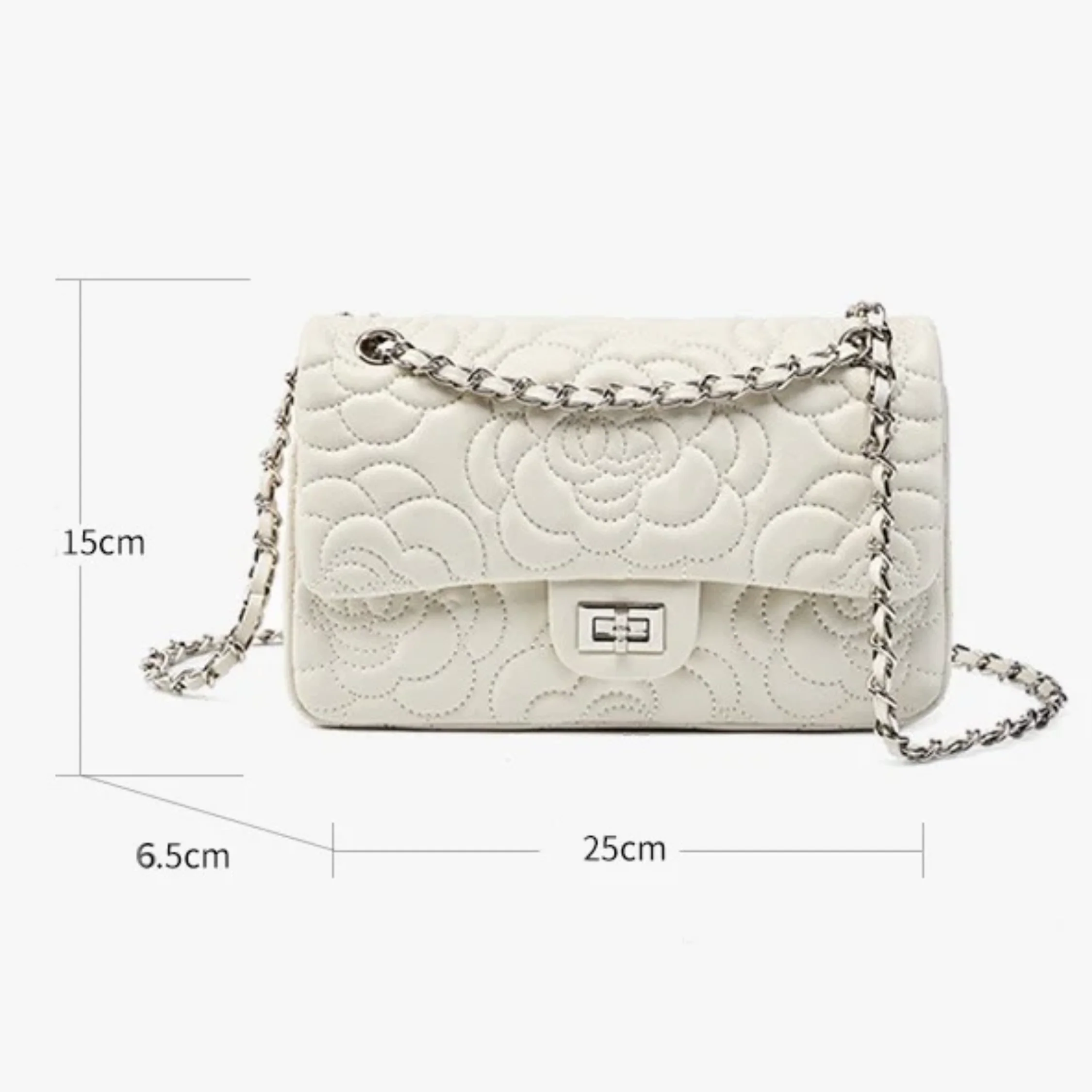 Ravienne Genuine Sheepskin Chain Crossbody Bag - Image 10