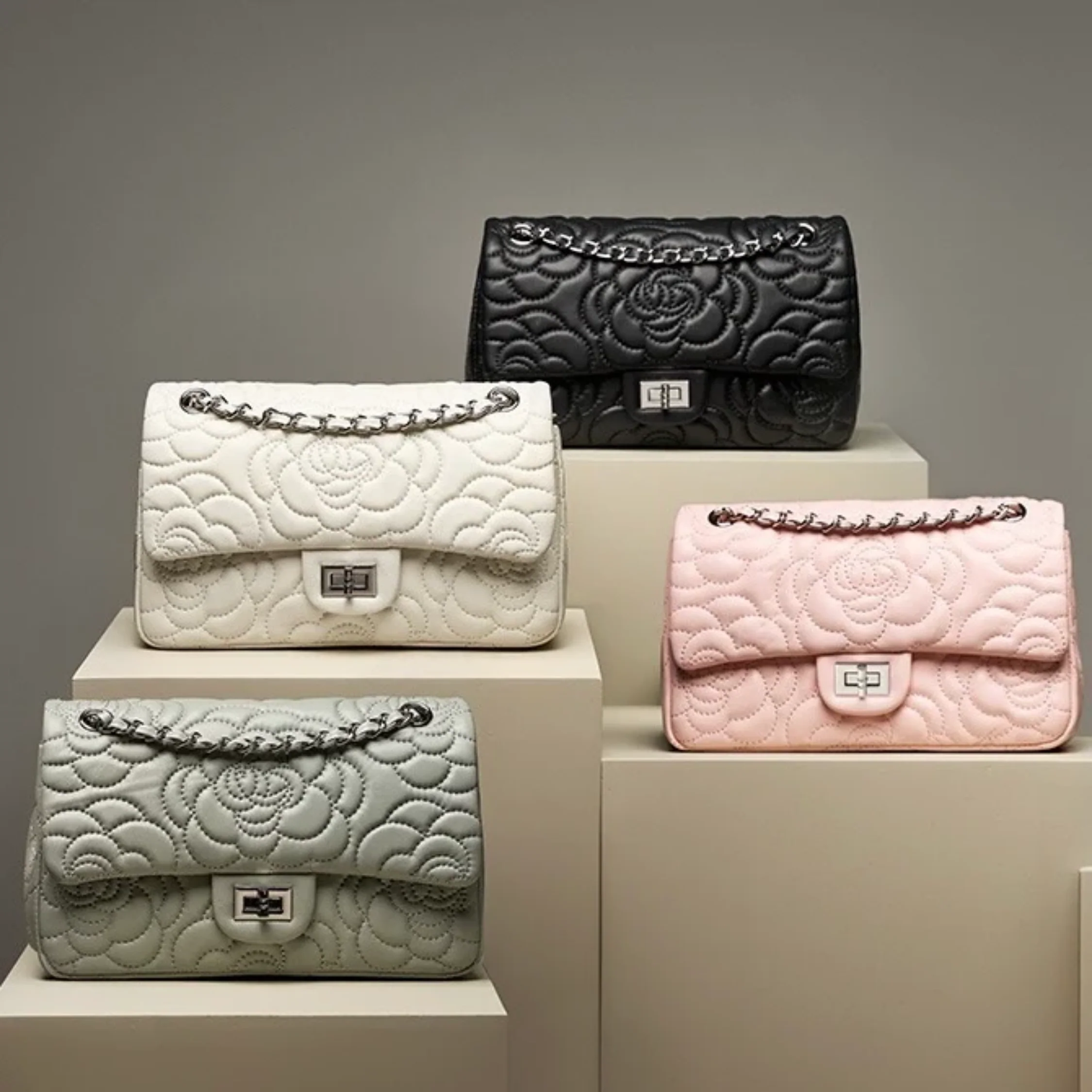 Ravienne Genuine Sheepskin Chain Crossbody Bag - Image 6