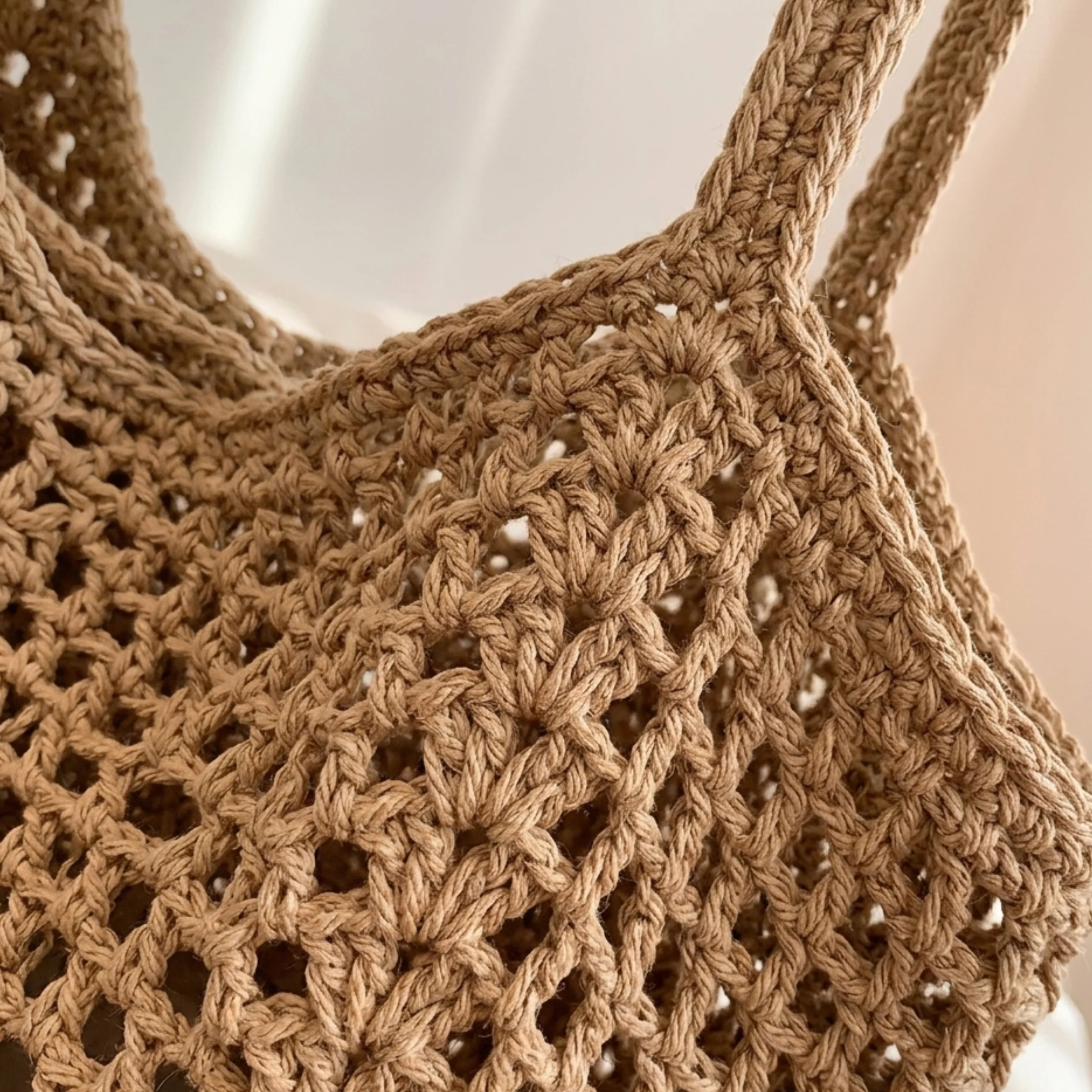 Retro Hand-Knitted Hollow Woven Shoulder Bag – Sustainable Bag - Image 5