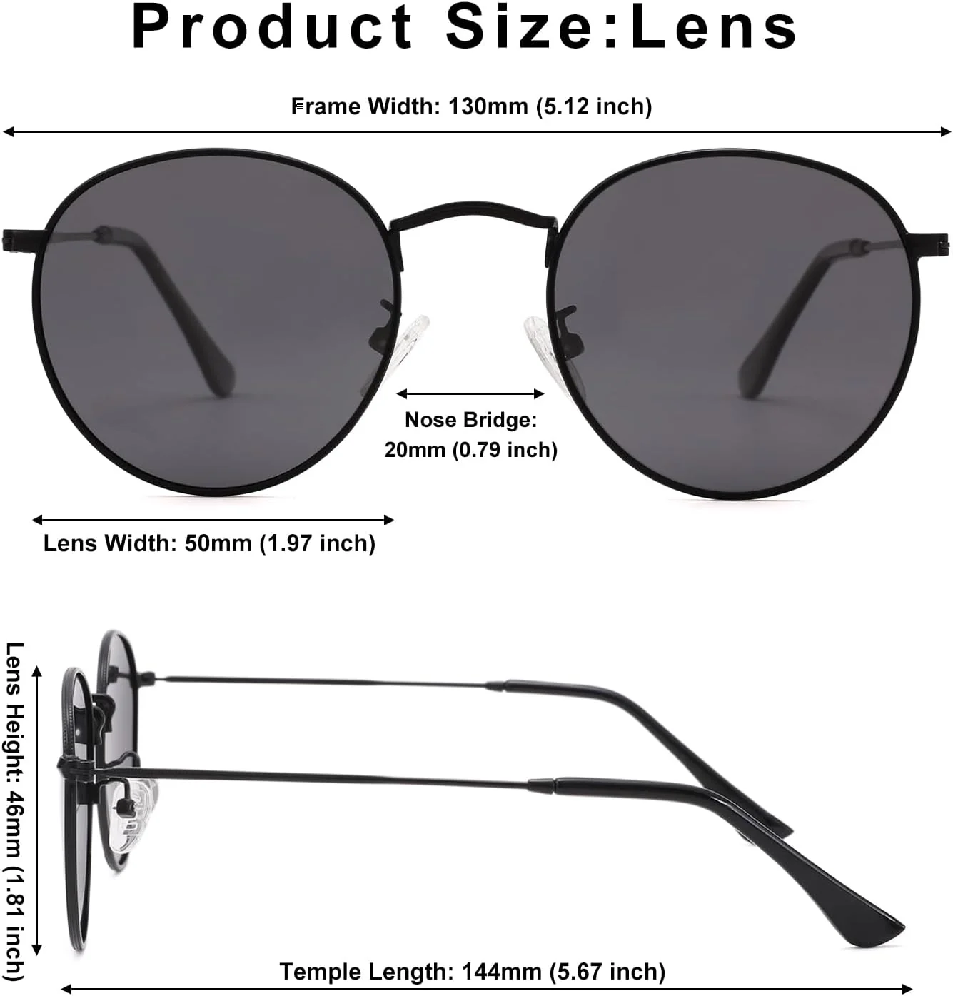 Eclipse All-Black Polarized Sunglasses - Image 7