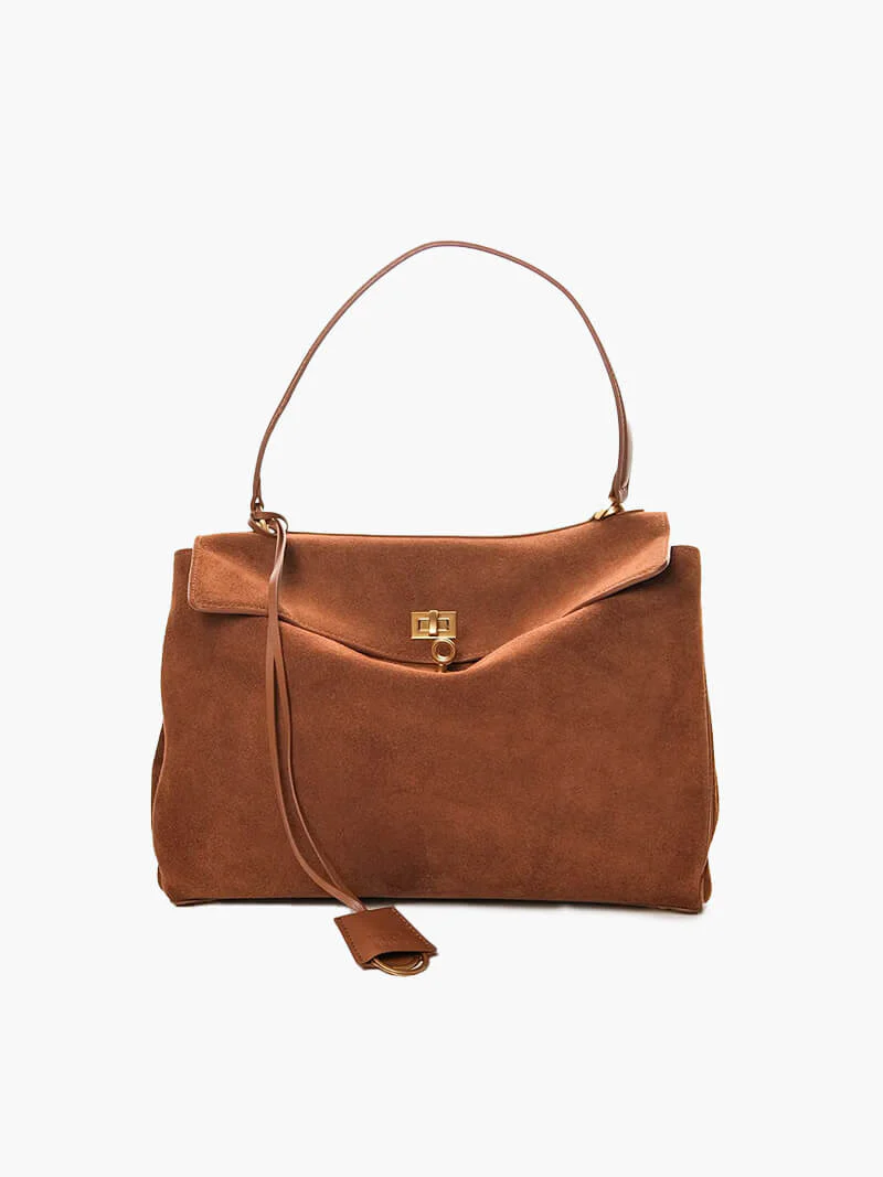 Elarna Vegan Suede Chic Handbag - Image 3