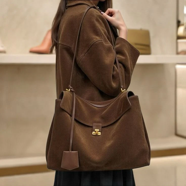 Elarna Vegan Suede Chic Handbag - Image 6