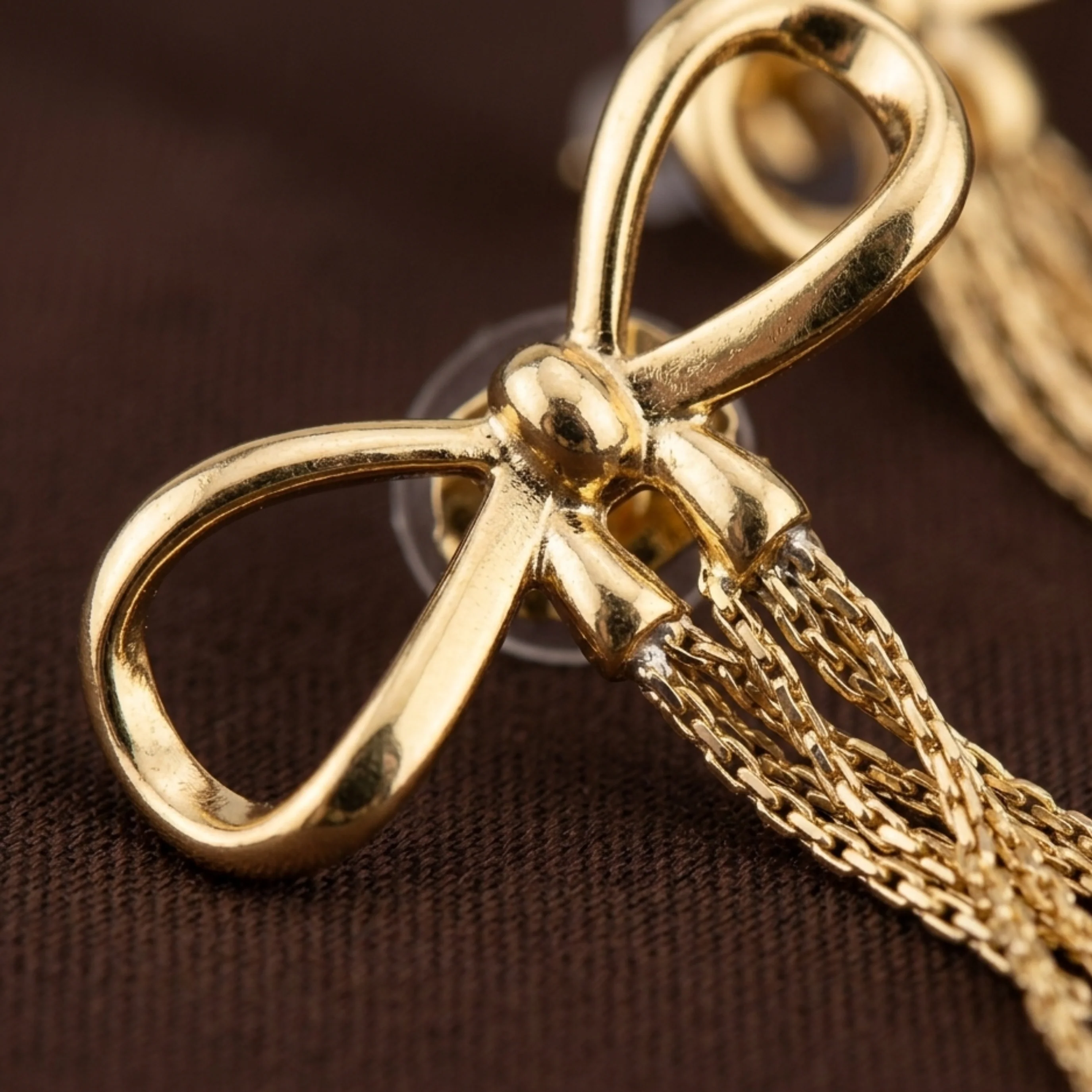 Ruvora Bow & Tassel Charm Earrings - Image 6