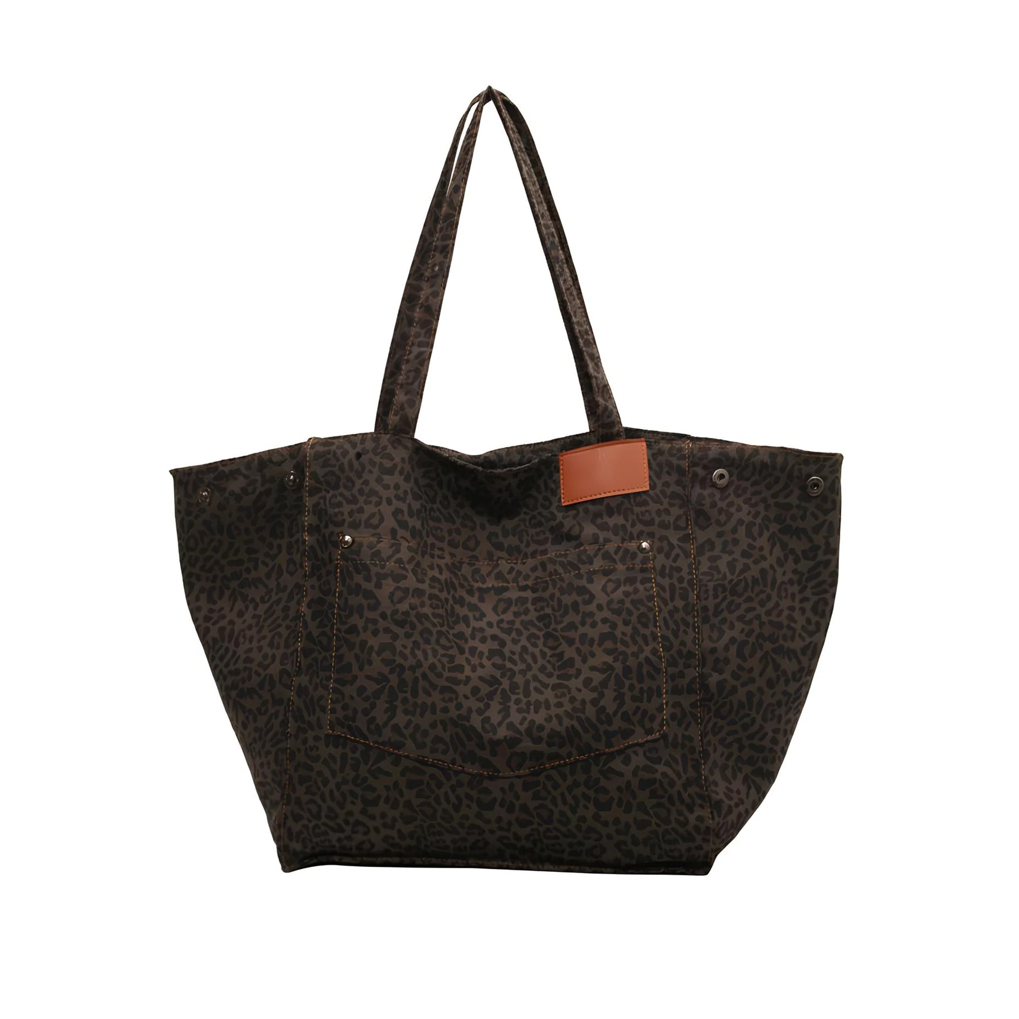 Savanna Luxe Oversized Leopard Canvas Tote - Image 2