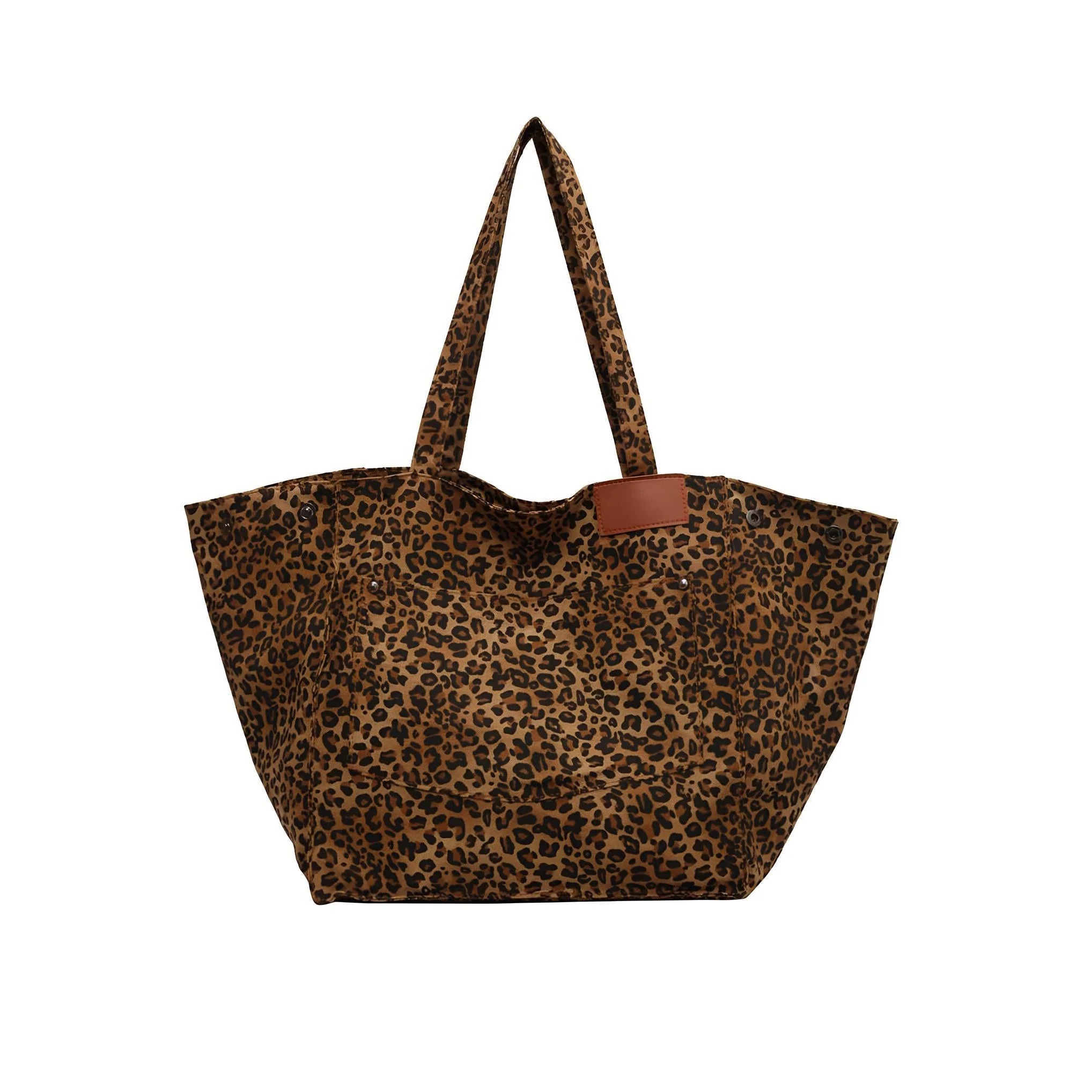 Savanna Luxe Oversized Leopard Canvas Tote - Image 3