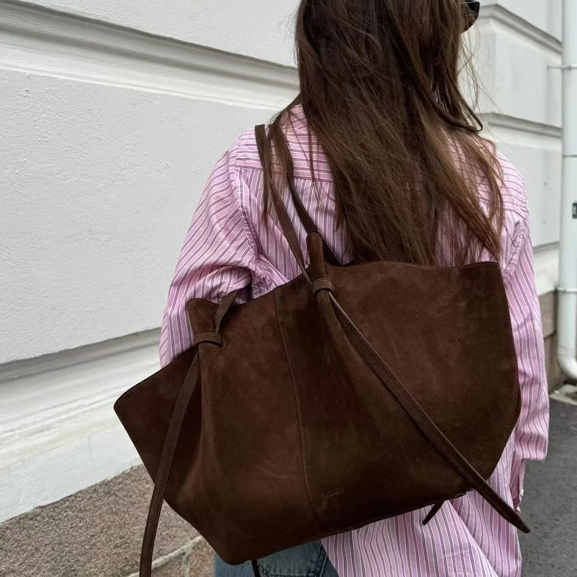 Suede Tote Bag - Image 8