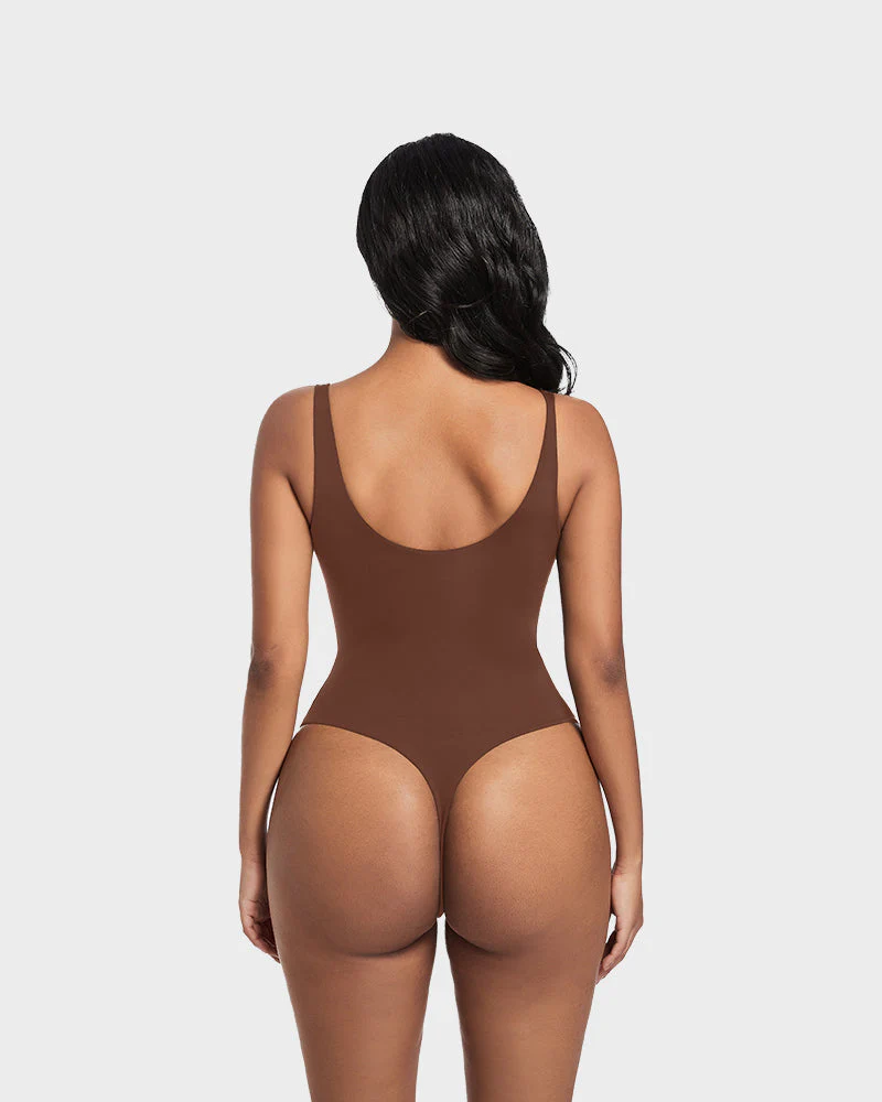 Sculpted Confidence Sleeveless Scoop Neck Thong Bodysuit - Image 12